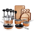 20 Pc Non Stick Copper Cookware Set V733