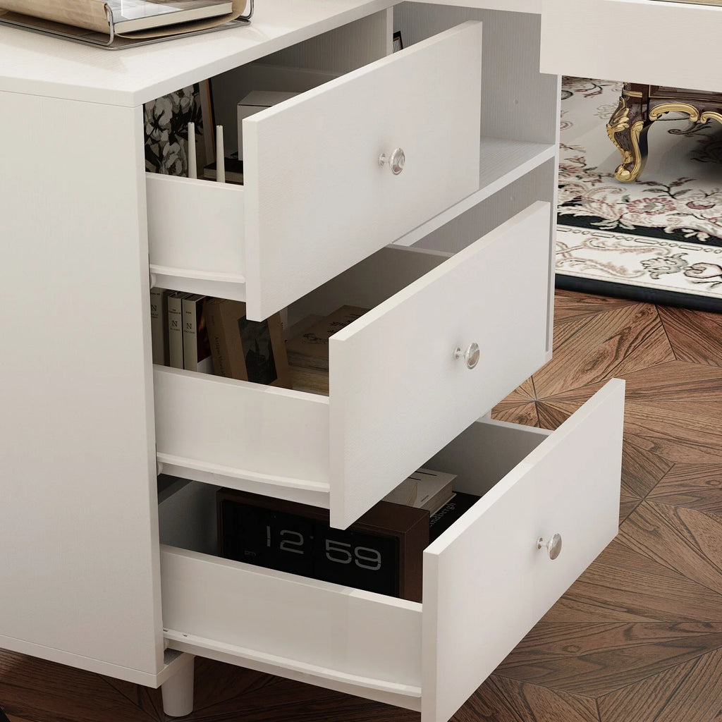 White L Shaped Computer Desk D73398
