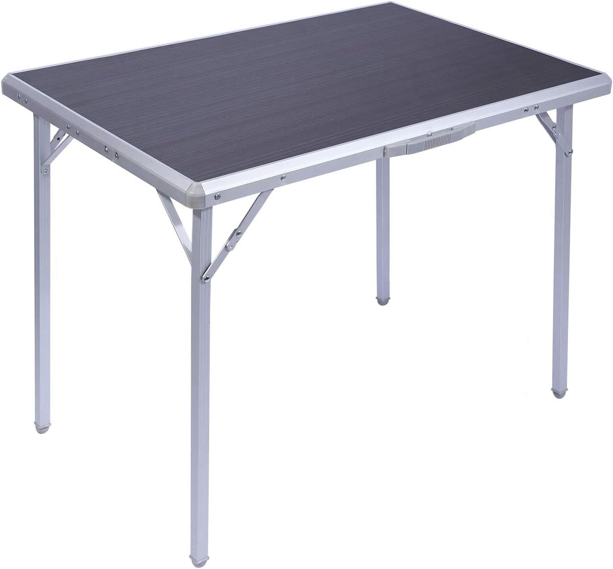 Aluminum Folding Table with Collapsible Legs and Handle, Gray 3ft W789158