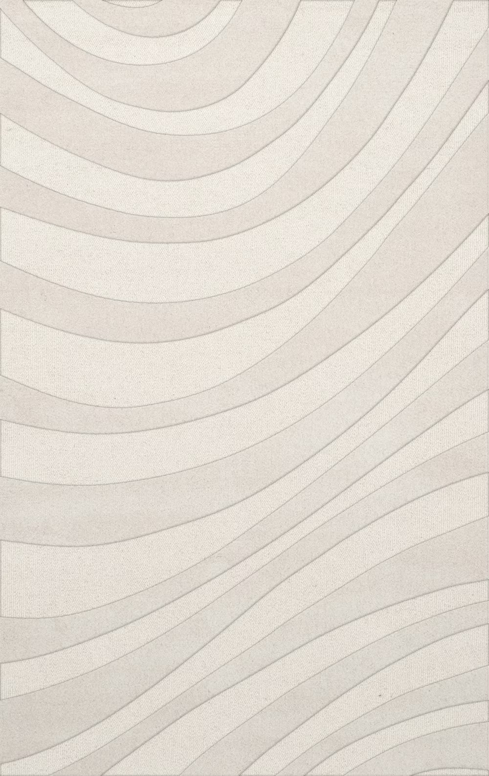 Snow Waves Swirls 5' x 8' Rectangle Area Rug S66618