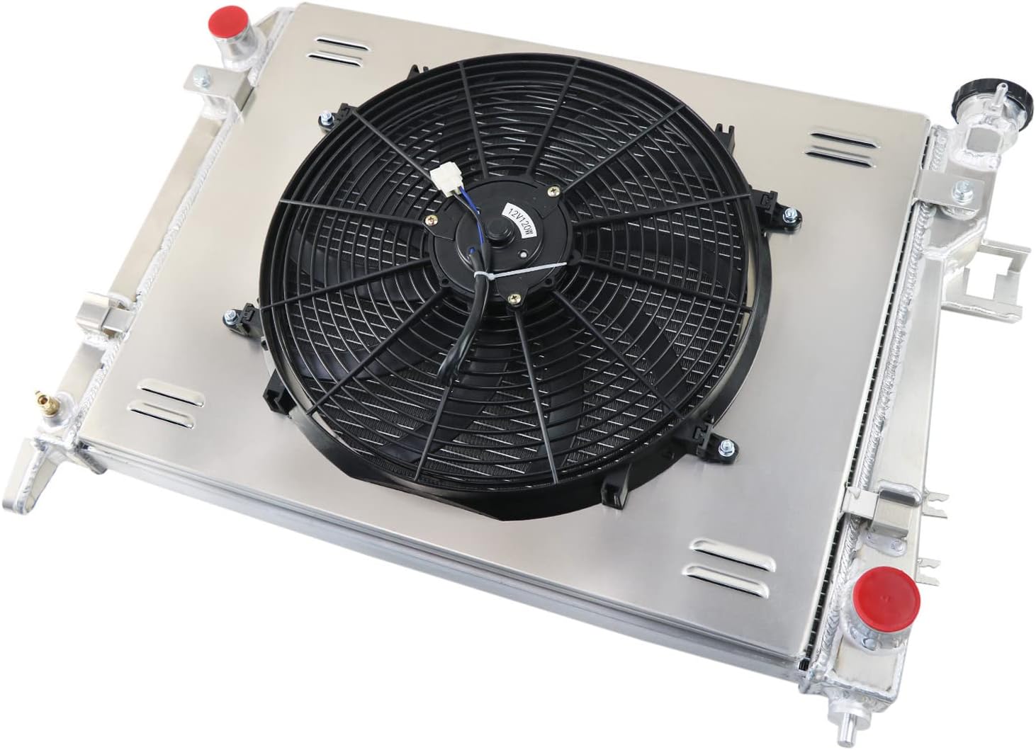 3 Row Aluminum Radiator Shroud Fan Relay J2729