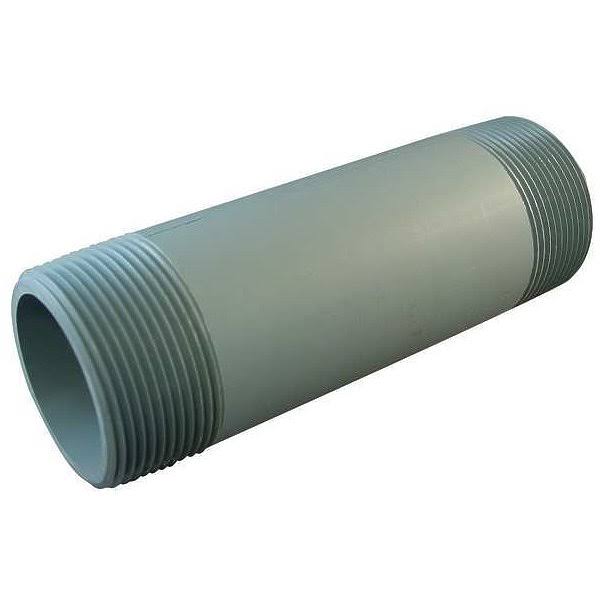 6 In Schedule 80 Gray PVC Pipe Nipple Z8230