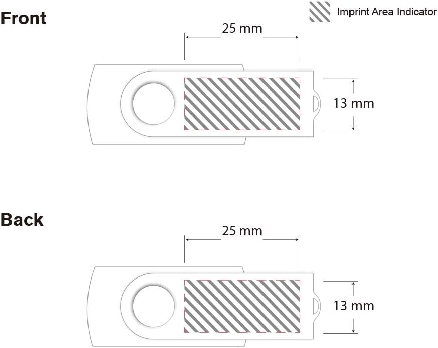 Custom Swivel USB Flash Drive 128MB 100 Pack J417