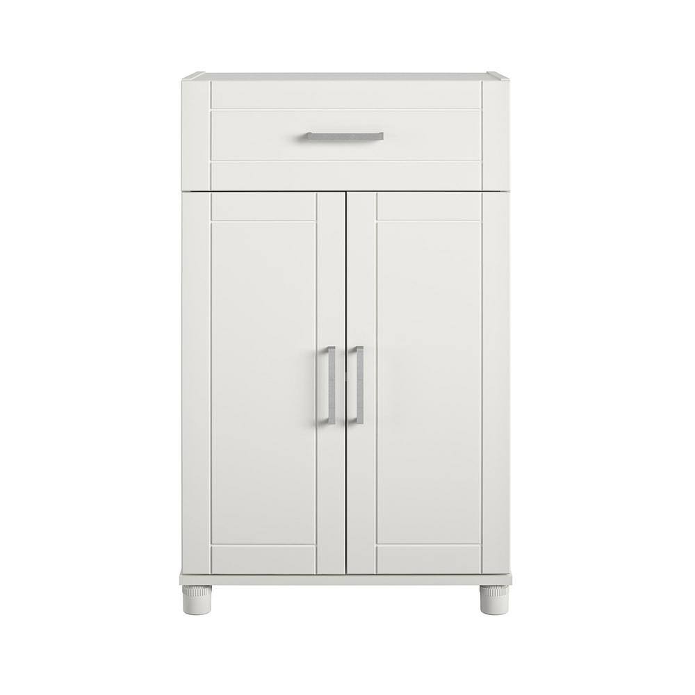 White 1 Drawer 2 Door Freestanding Cabinet U760