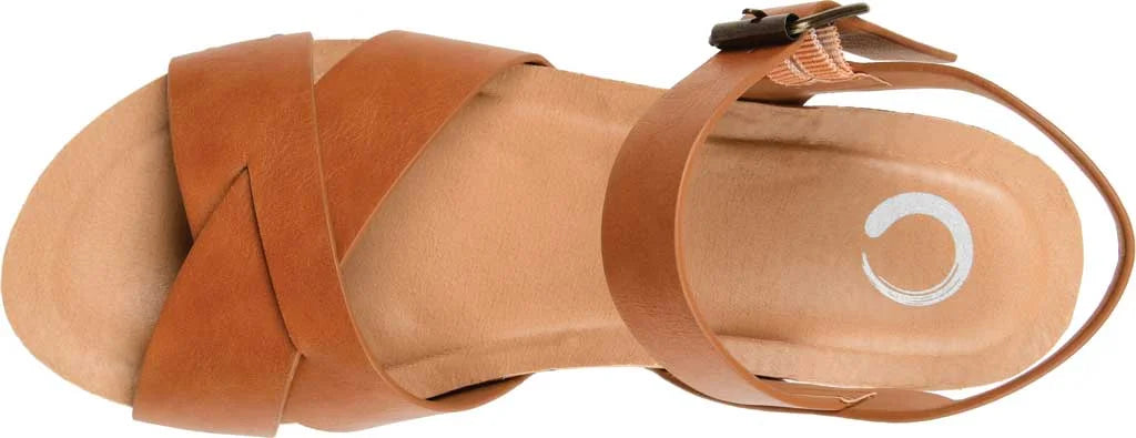Tan Faux Leather Platform Sandal I419588