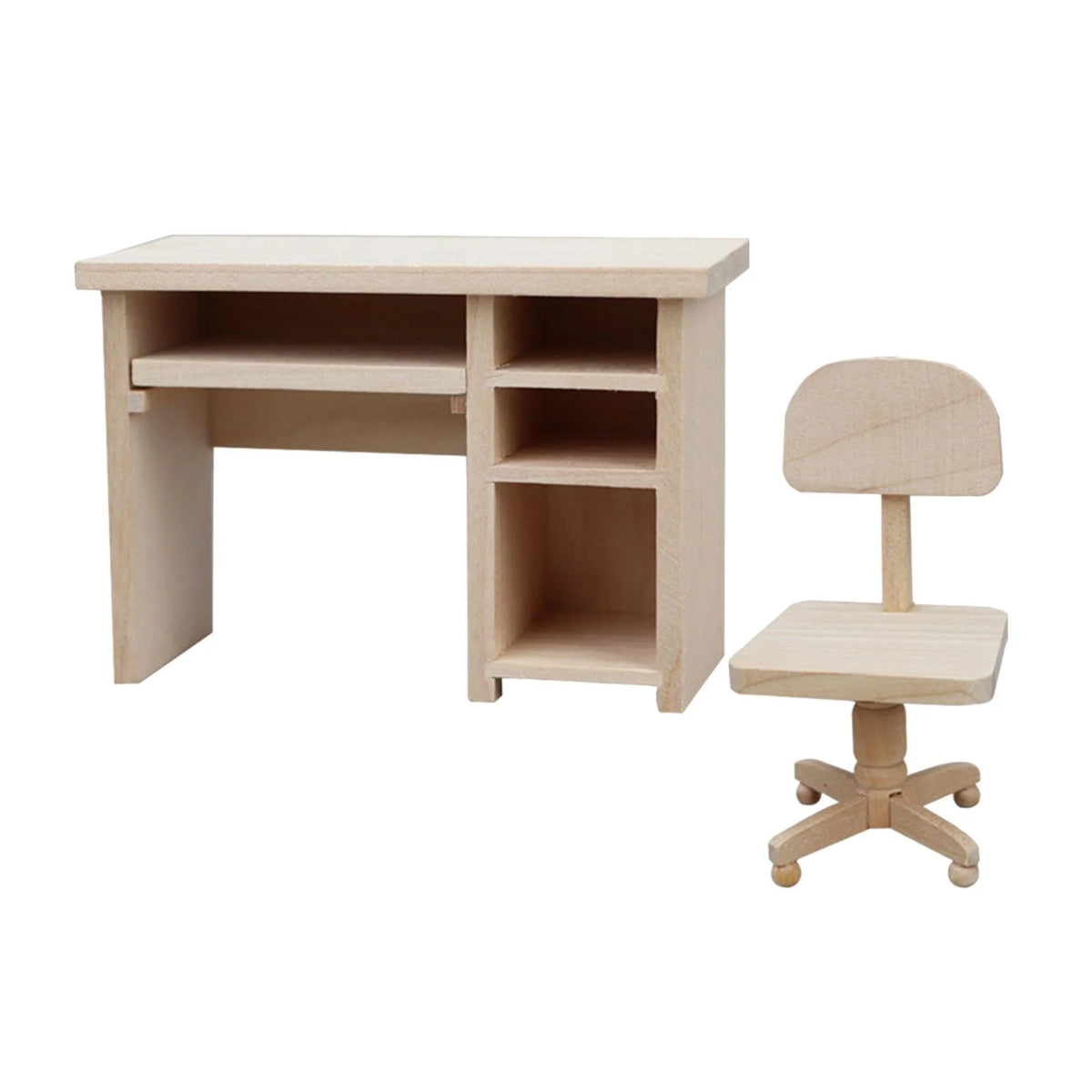 1/12 Mini Office Desk and Chair Dollhouse Furniture Y6314