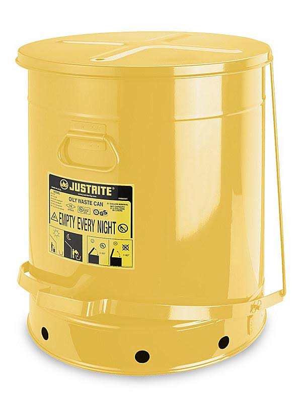 21 Gallon Yellow Oily Waste Can K9468