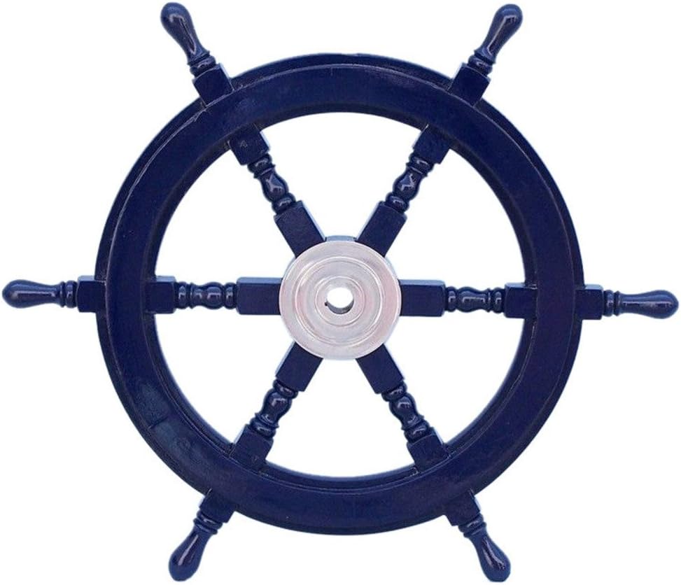 Decorative Wood and Brass Ship Wheel 24 Pack of 2 U514495