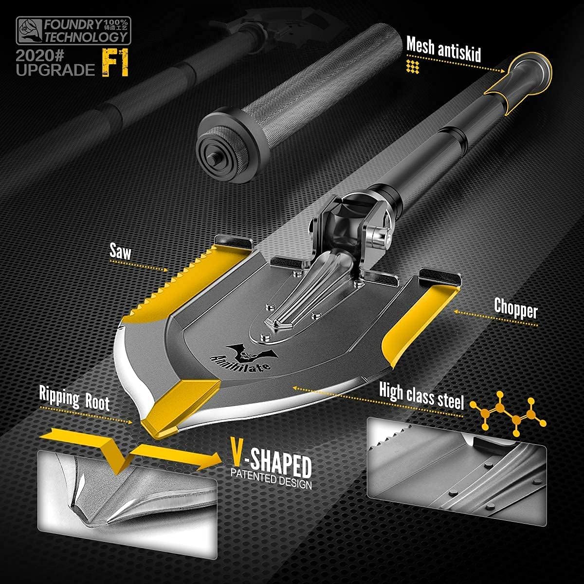 High Carbon Steel Military Folding Shovel H39625