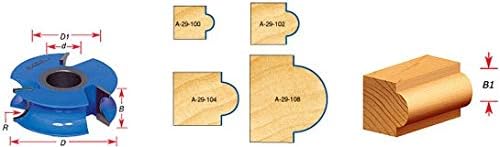 Carbide Tipped 3-Wing Heavy-Duty Bead 1/4 Radius x 4 Dia. x 13/16, Pack of 2 A5080