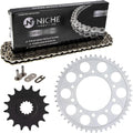 Drive Sprocket Chain Combo Front 16 Rear 48 Tooth 520NZ Standard 116 Links Pack of 2 D8155