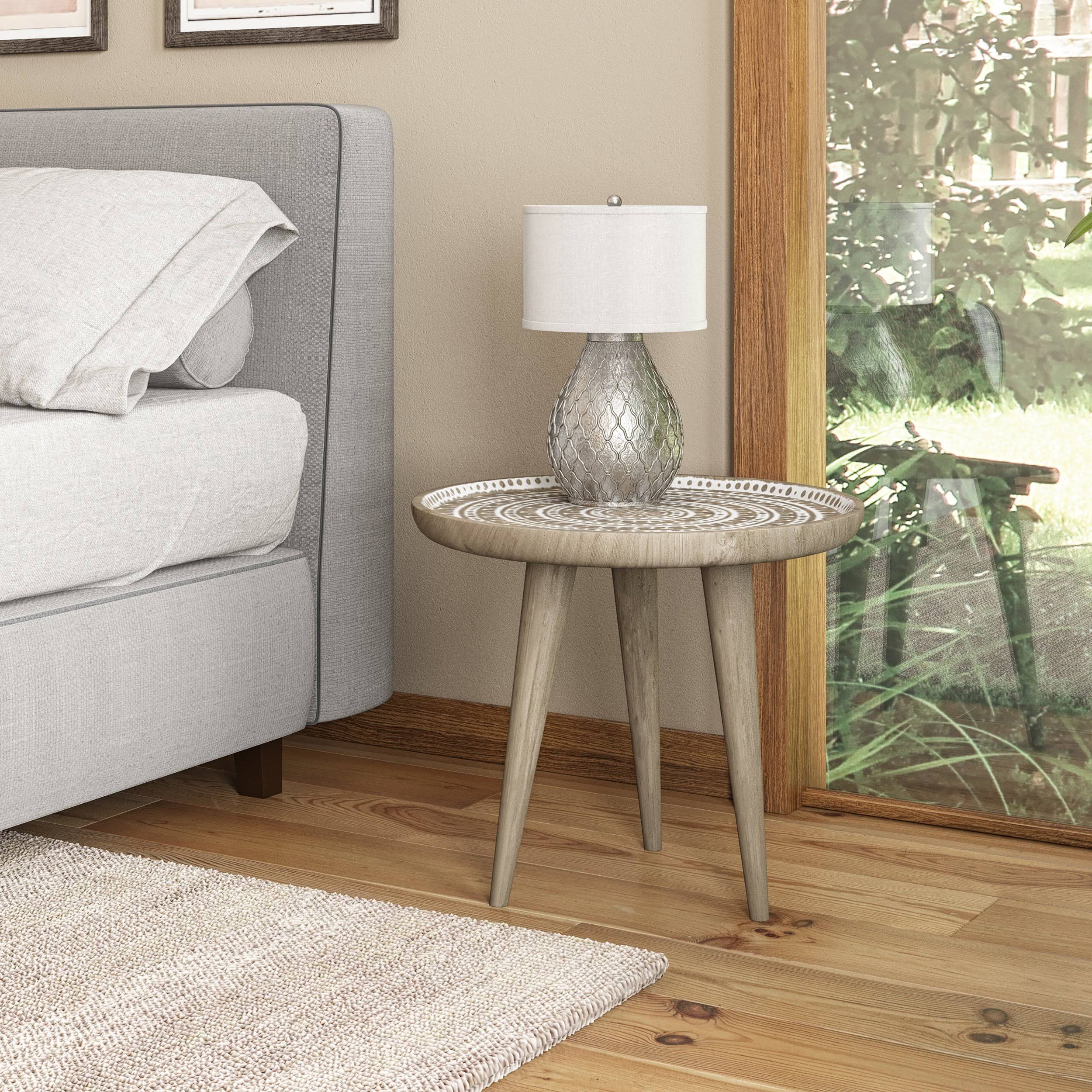 Hand Carved Side Table H464