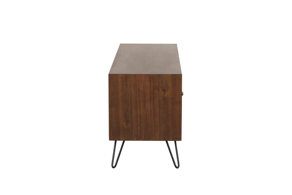 Dark Brown 2-Door 2-Shelf Media Console D200