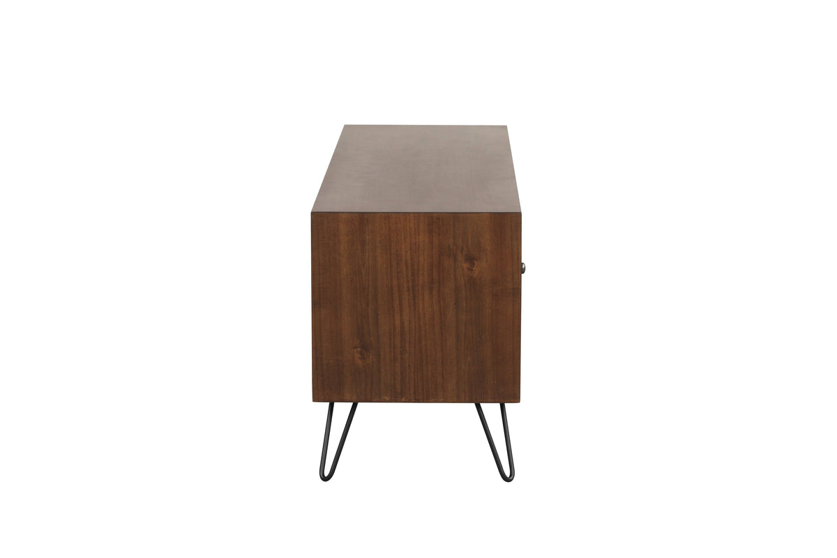 Dark Brown 2-Door 2-Shelf Media Console D200