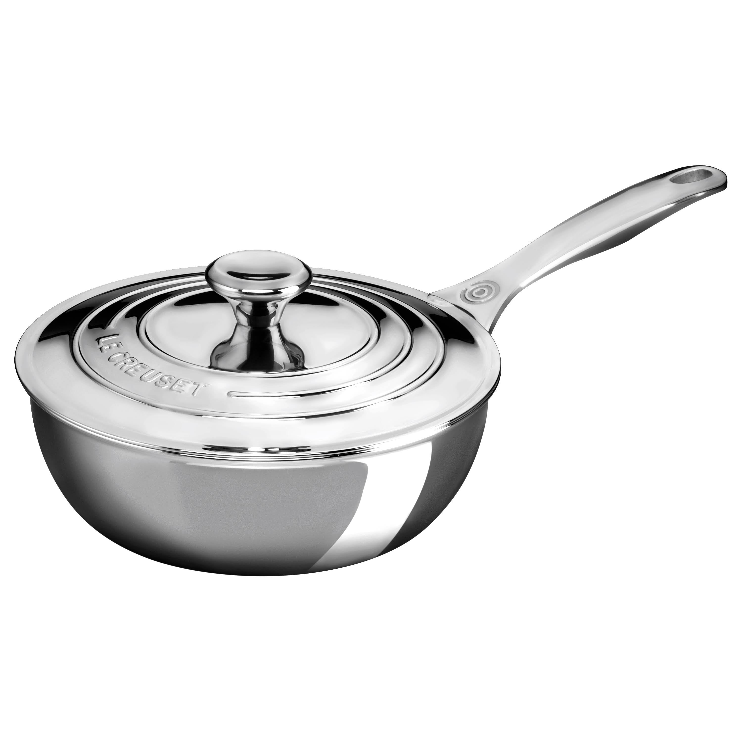 2 Quart Stainless Steel Saucier Pan with Lid T3431