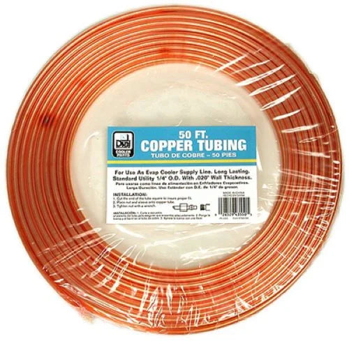 1/4" OD x 50' Copper Water Supply Line Tubing - Quantity of 2 N3554