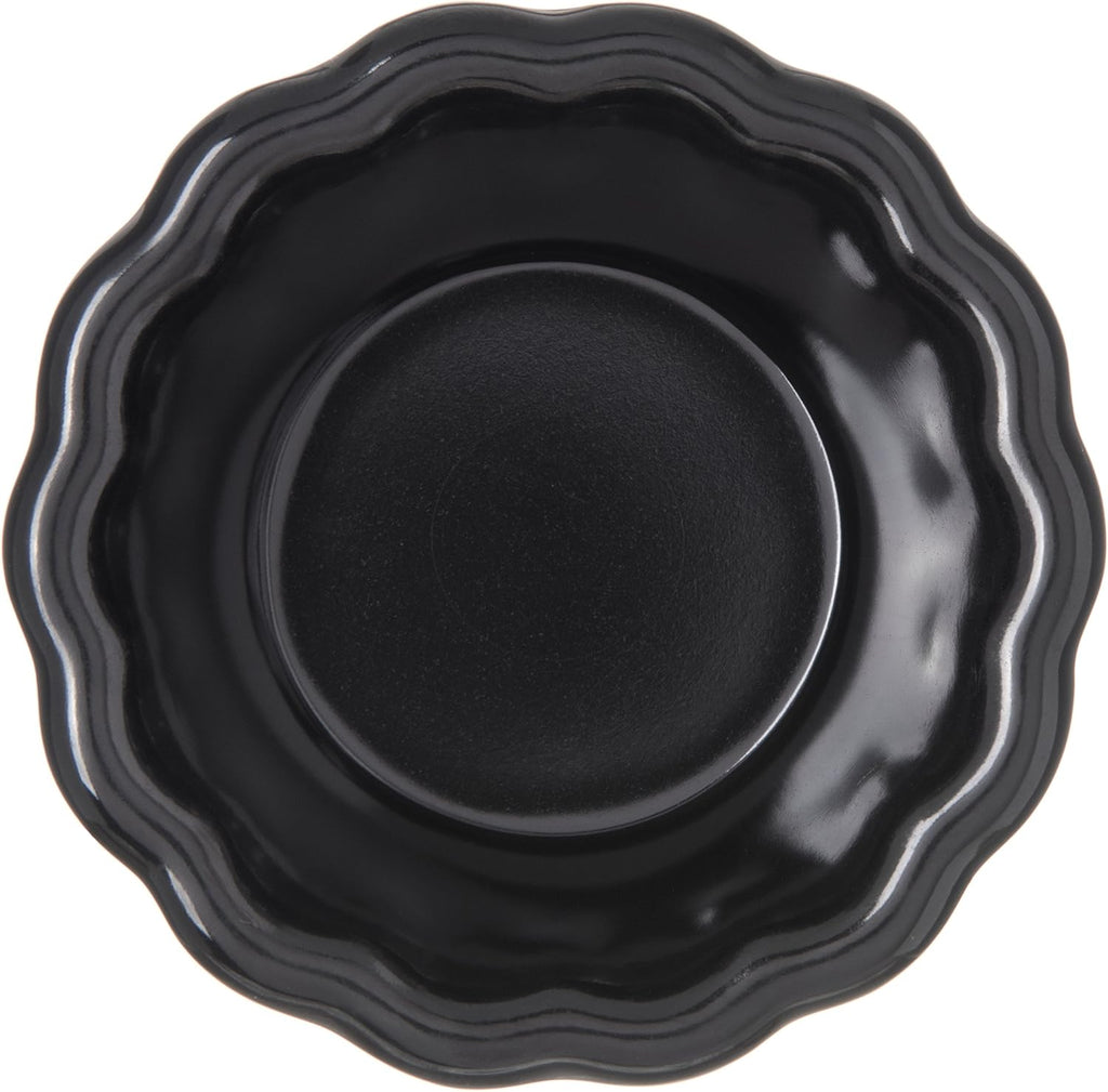 Black Melamine Scalloped Ramekin, 2 oz, Pack of 48 Y23426