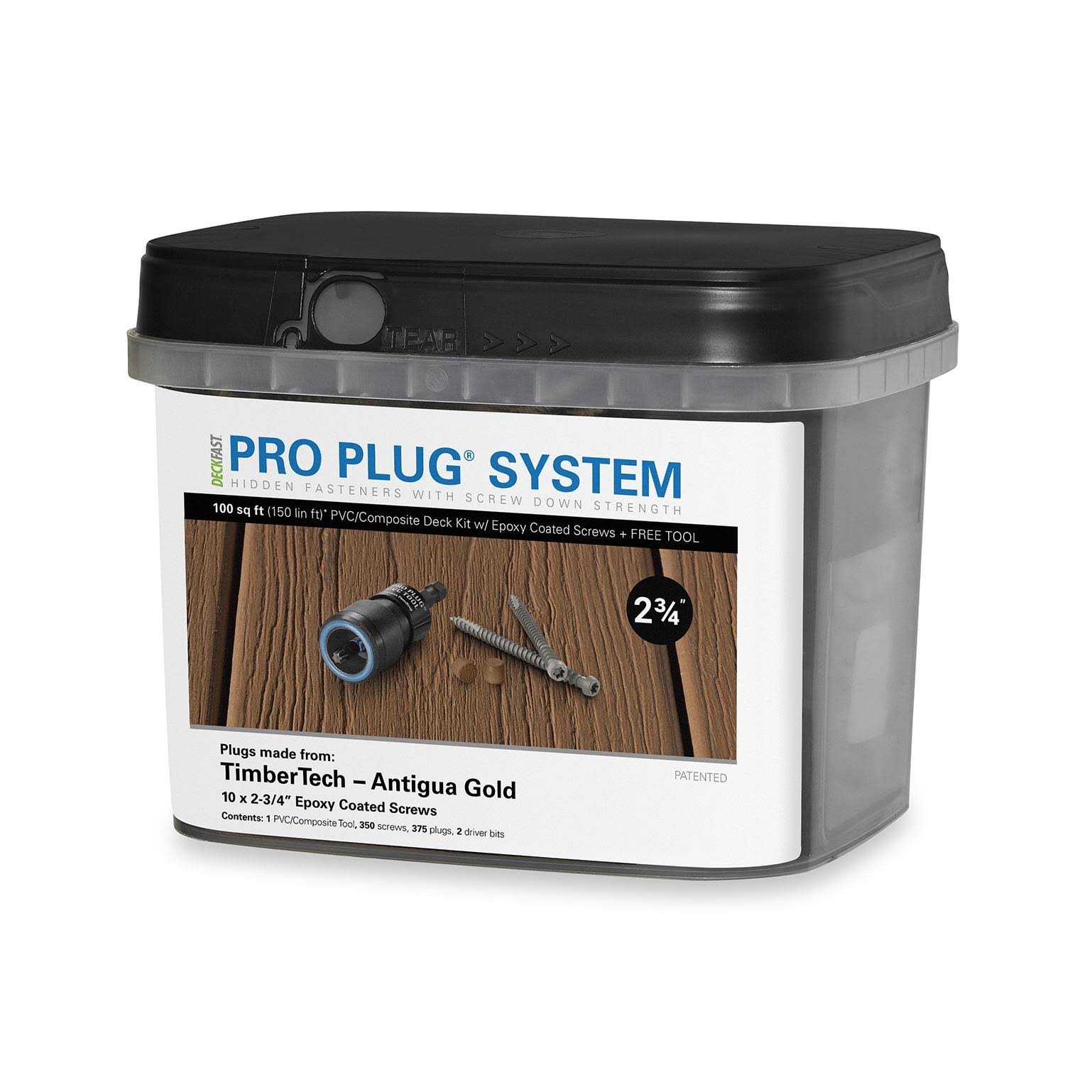 Epoxy Coated Carbon Steel Pro Plug System for TimberTech Decking L81795
