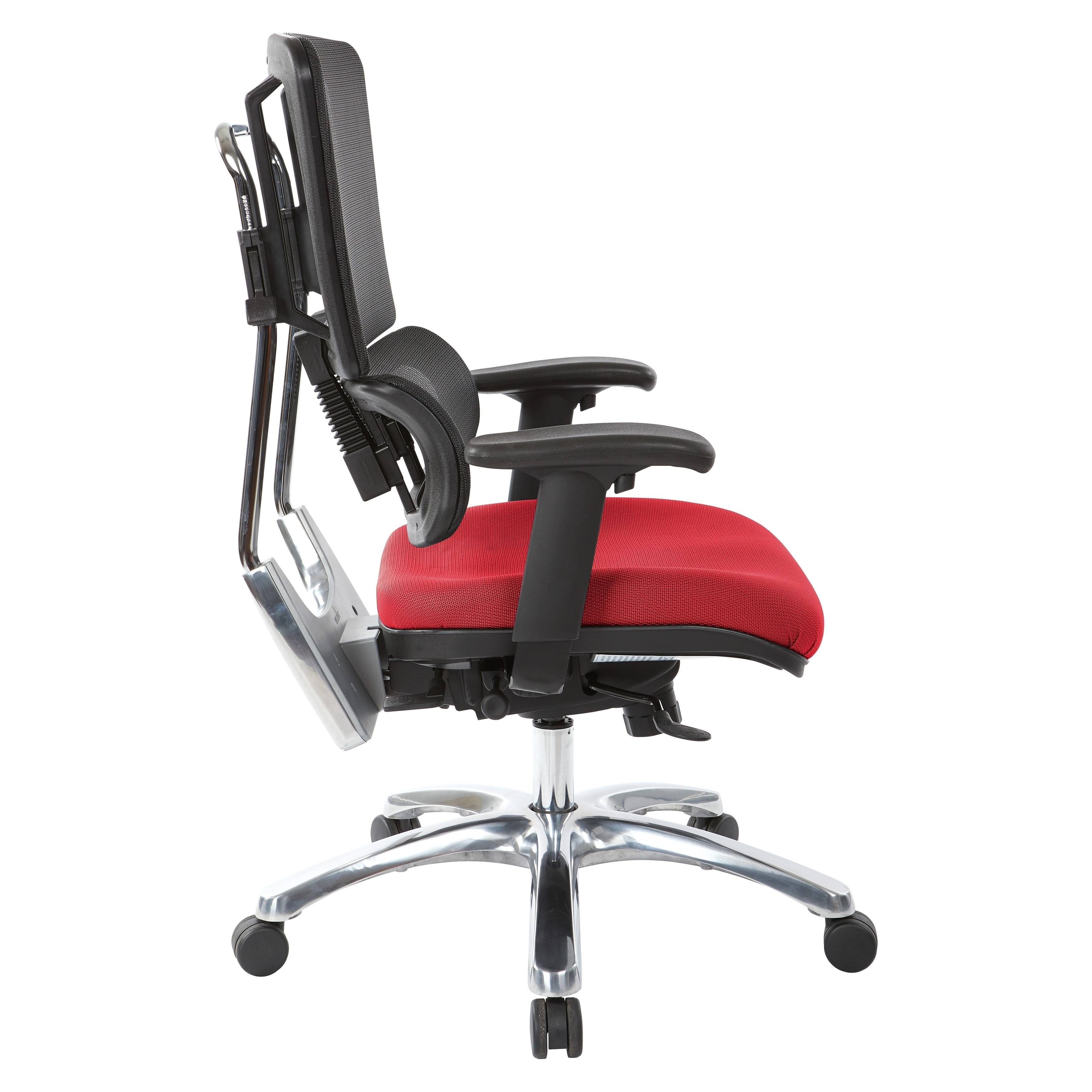 Olive Black Mesh Back Fabric Seat Chrome Base Chair O538061