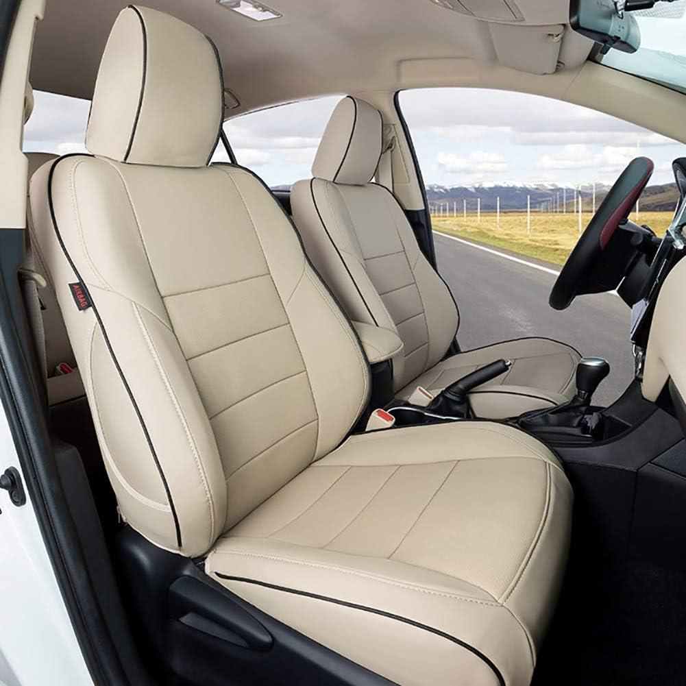 Black Leatherette 3-Row Car Seat Covers Y413090