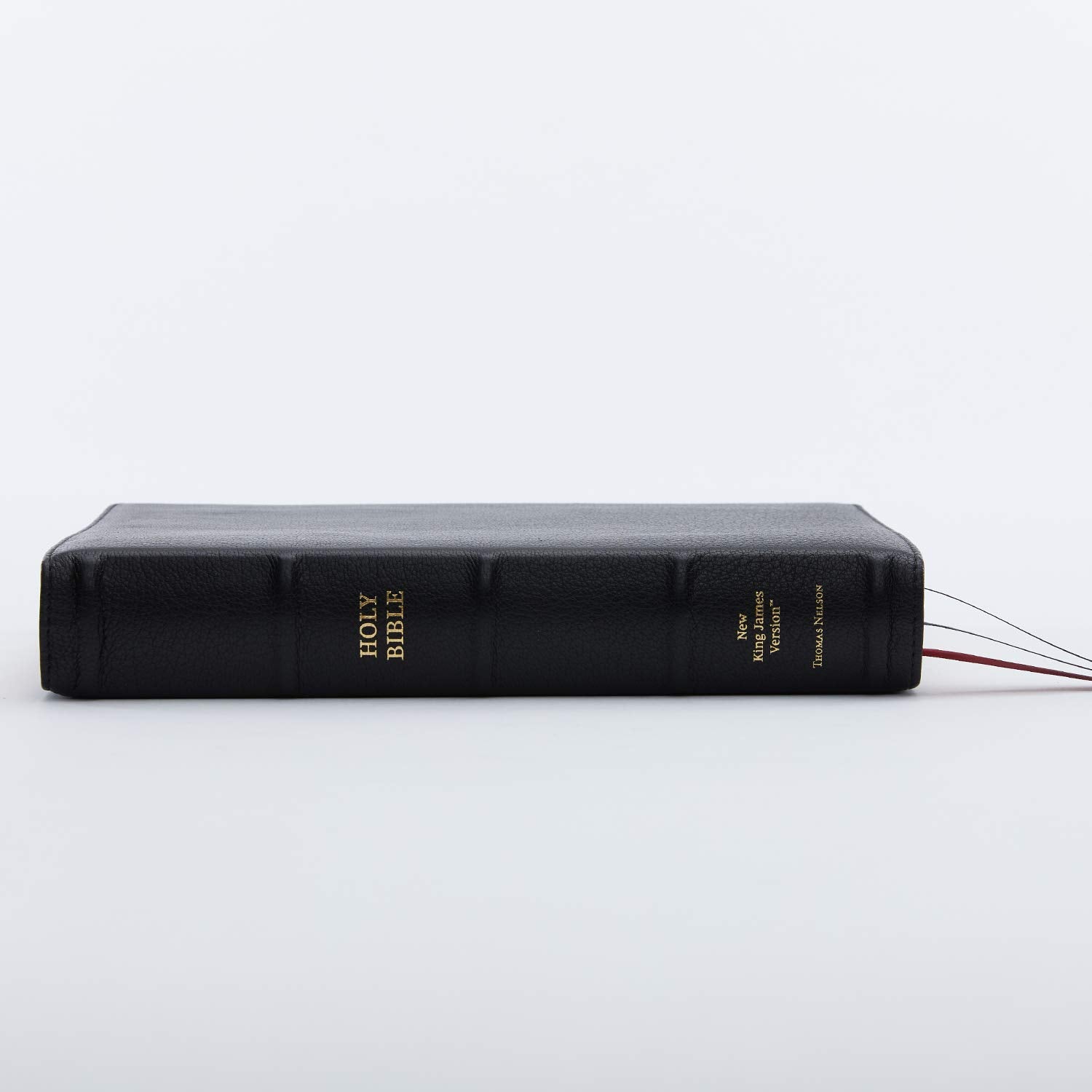 Black Premium Goatskin Leather Reference Bible J29089