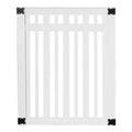 White Vinyl Spaced Picket Fence Gate G8230