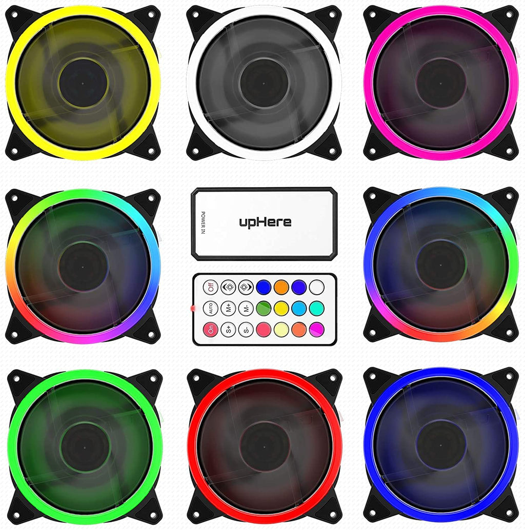 RGB 120mm Computer Case Fan 3-Pack with Controller N440