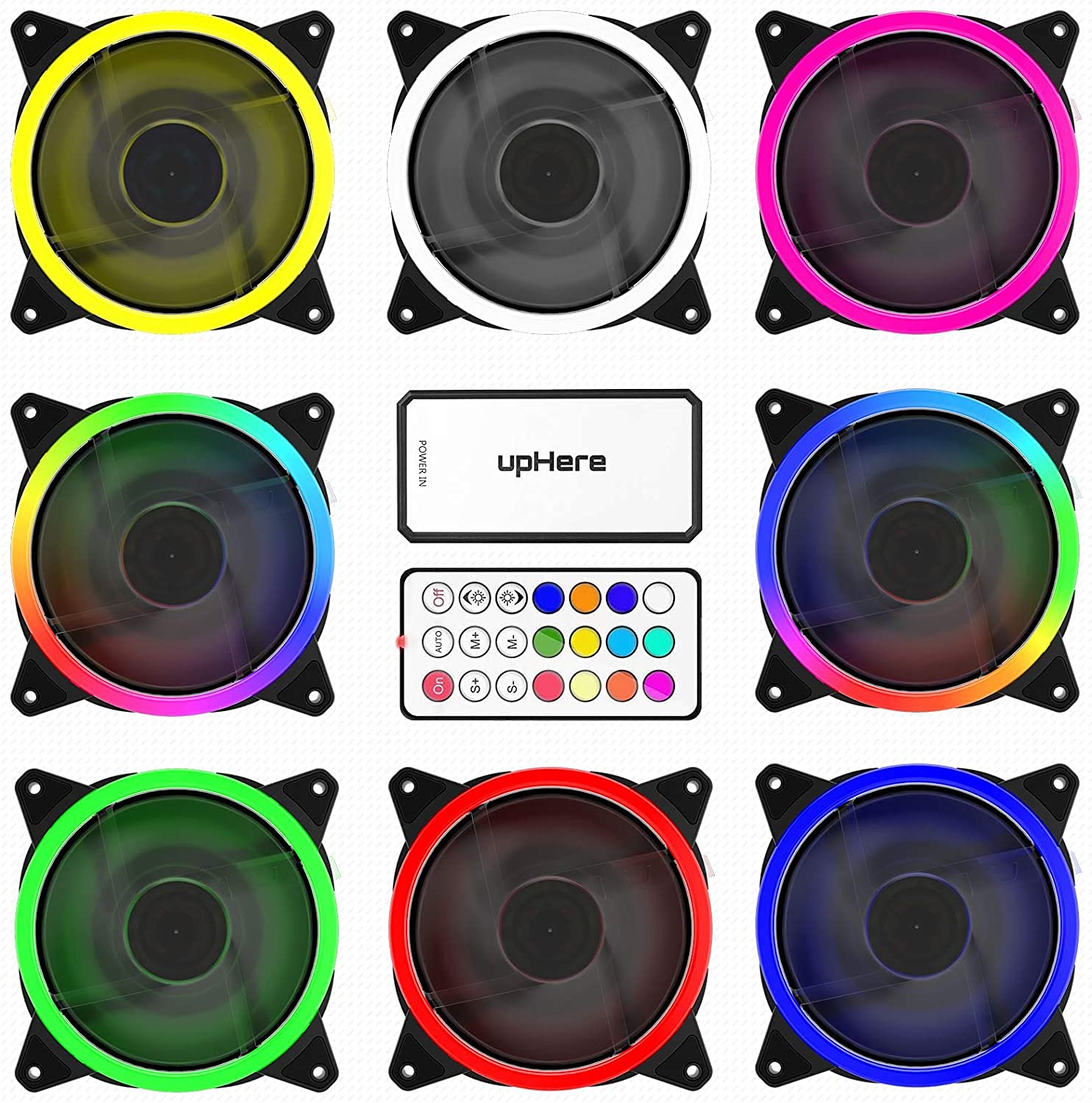 RGB 120mm Computer Case Fan 3-Pack with Controller N440