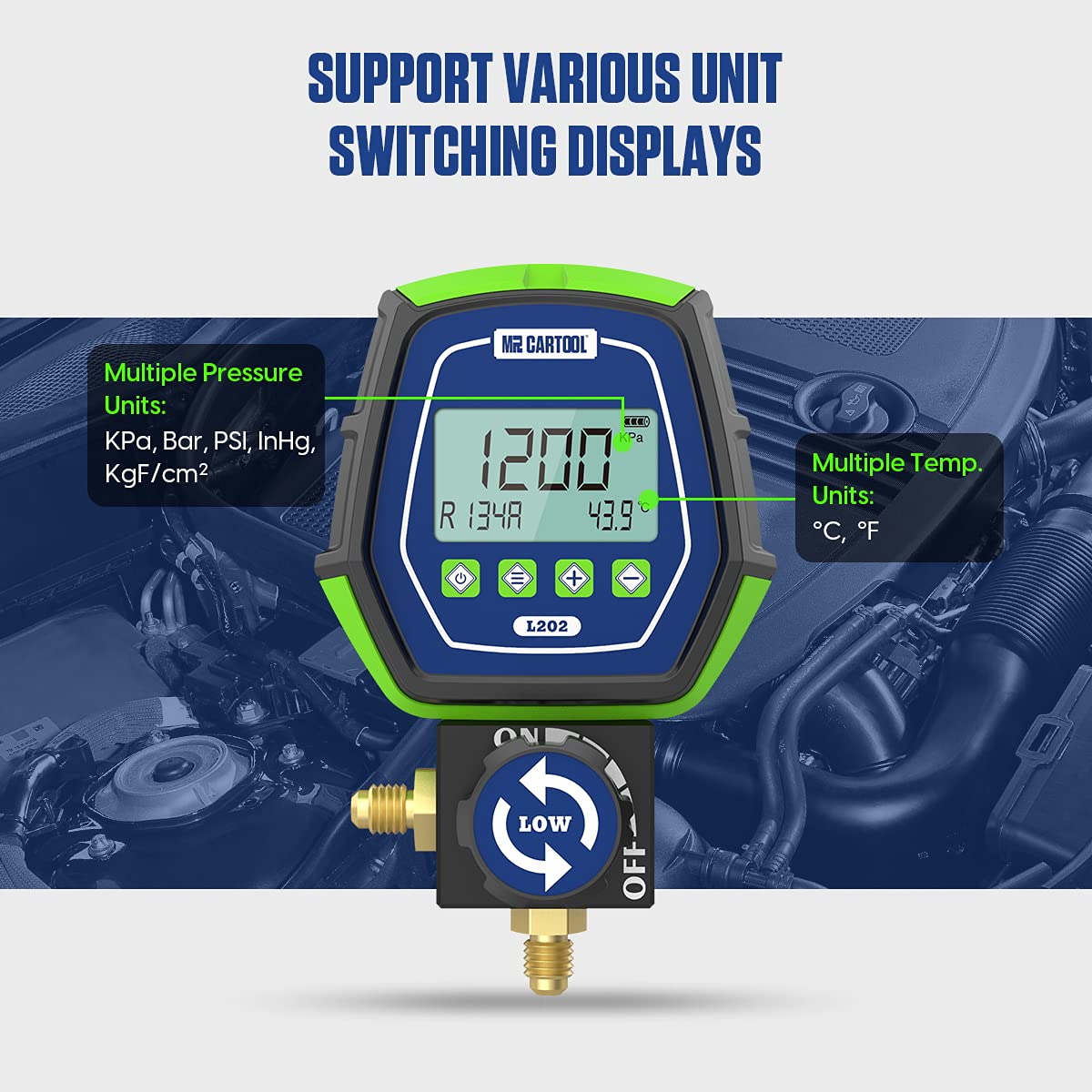 Digital Manifold Gauge Set for HVAC Systems C7450