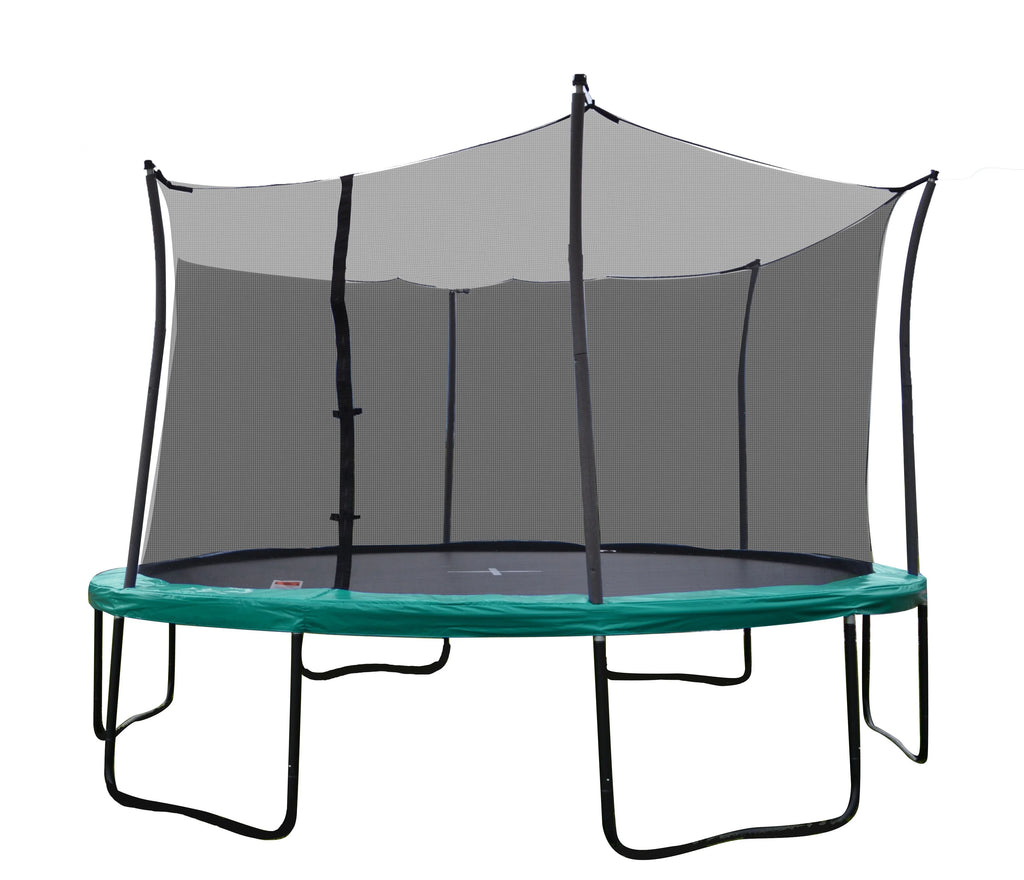 14' Round Trampoline with Safety Enclosure and Basketball Hoop Q90431