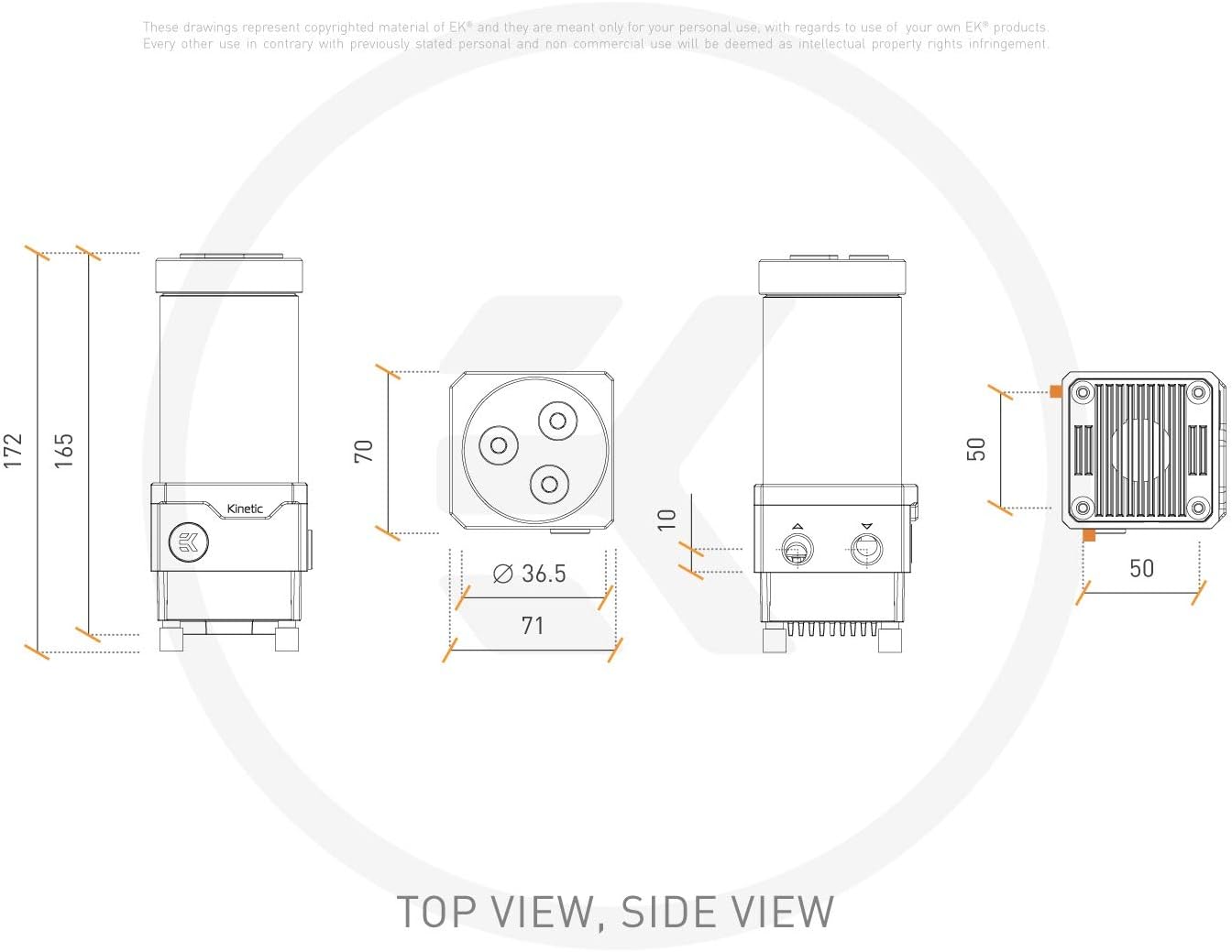 Pump-Reservoir Combo with Digital RGB, Plexi X300703