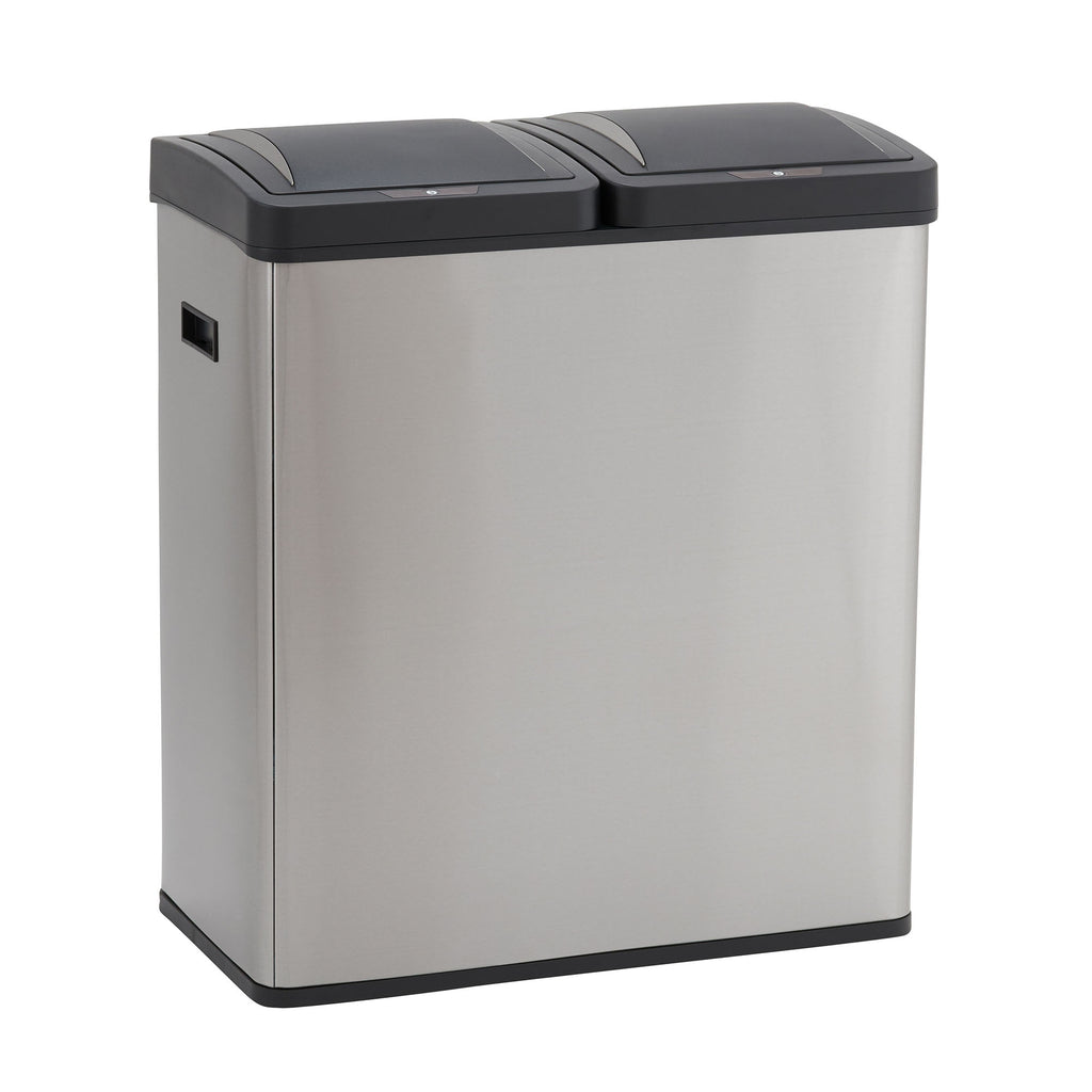 Stainless Steel Touchless Trash Can with Dual Compartments, 30 Liter / 8 Gallon Z2825