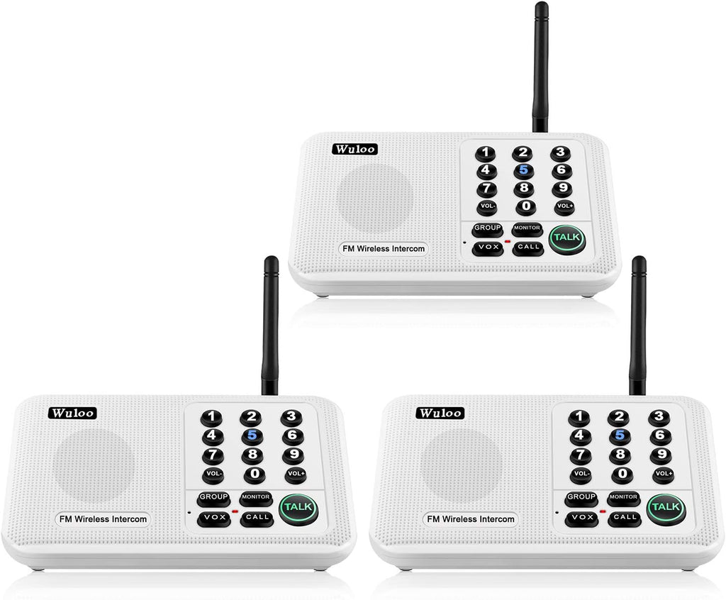 Wireless Intercom System, 3 Packs, Black G75367