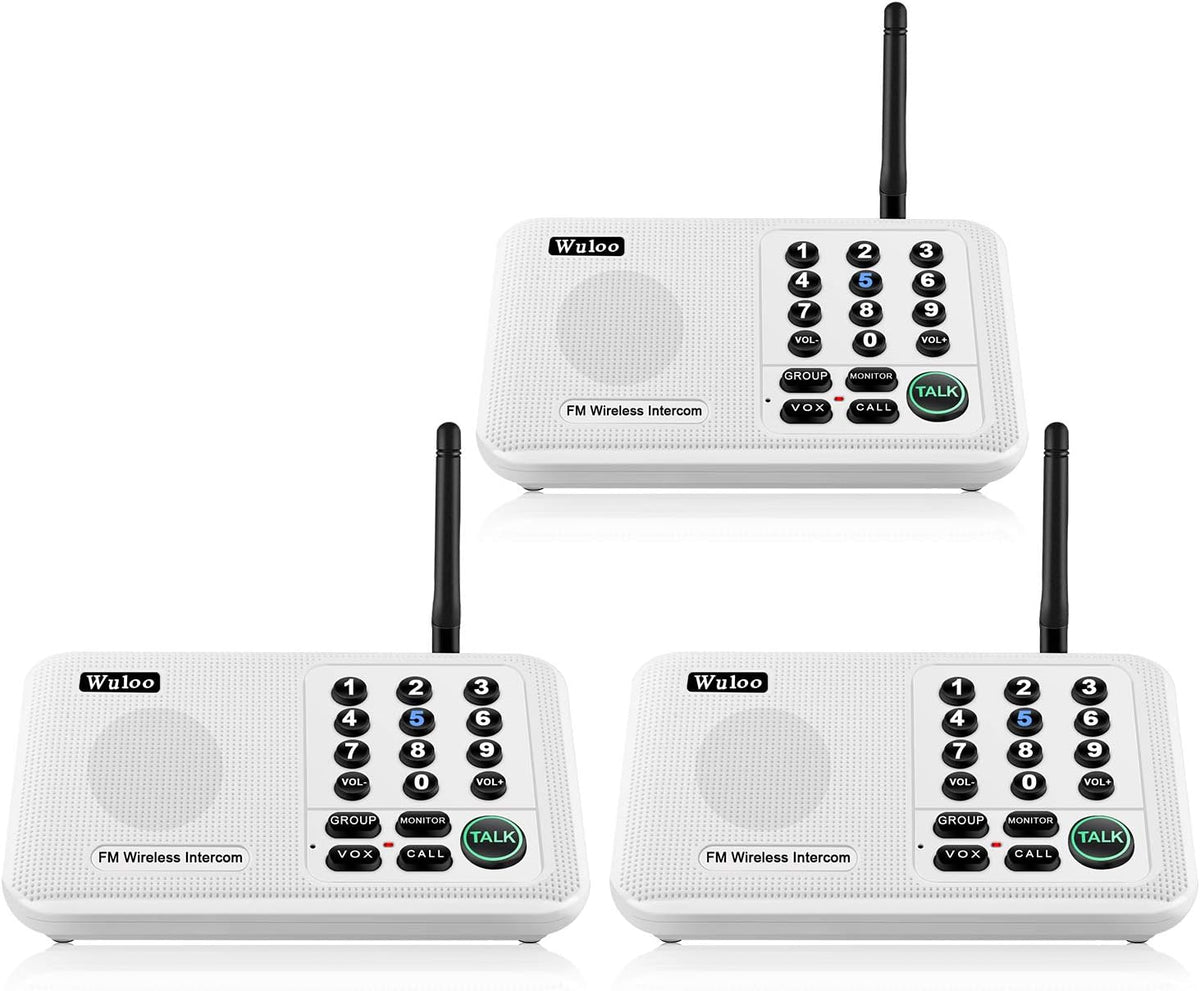 Wireless Intercom System, 3 Packs, Black G75367