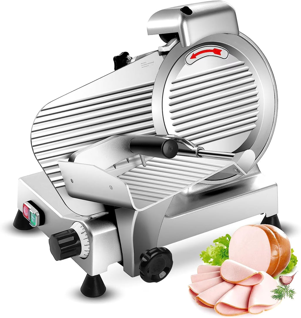 Commercial Meat Slicer 10 inch 240W Chromium-Plated Steel Blade I736