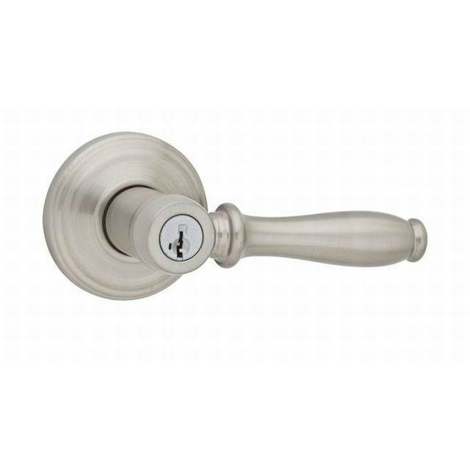 Satin Nickel Keyed Entry Lever Y137