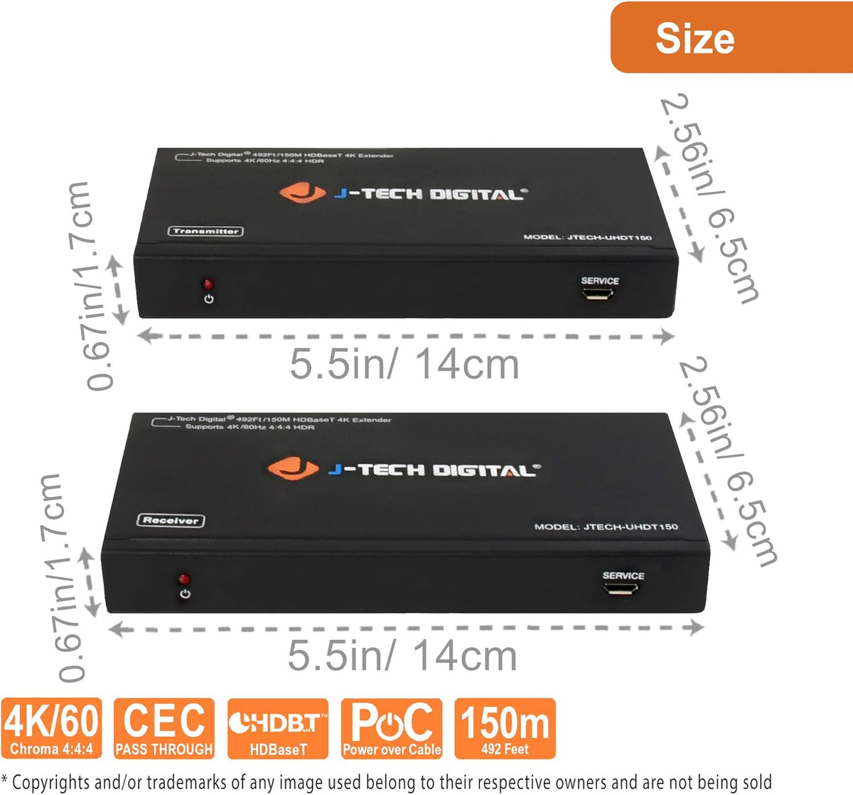 HDMI Extender Over Cat6 150m 4K60Hz 18Gbps with Bi-Directional IR N505