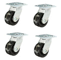 Set of 4 Heavy Duty Swivel Casters with Phenolic Wheel D287061