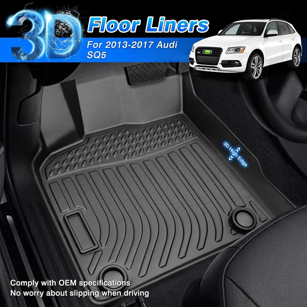 Custom Fit Floor Liners for Audi Q5 2009-2017 SQ5 2013-2017 All Weather TPE Floor Mats M69528