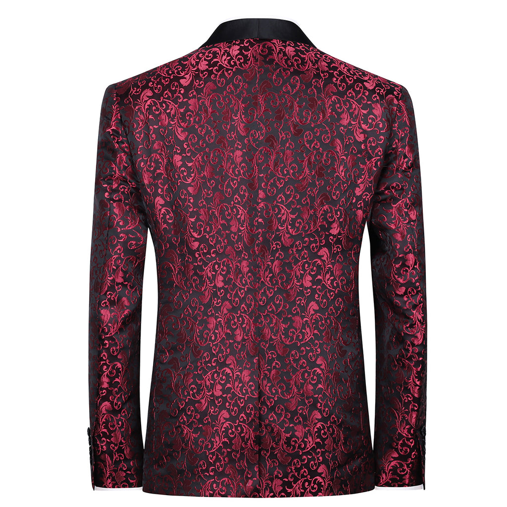 Floral Blazer with Notched Lapel V9322