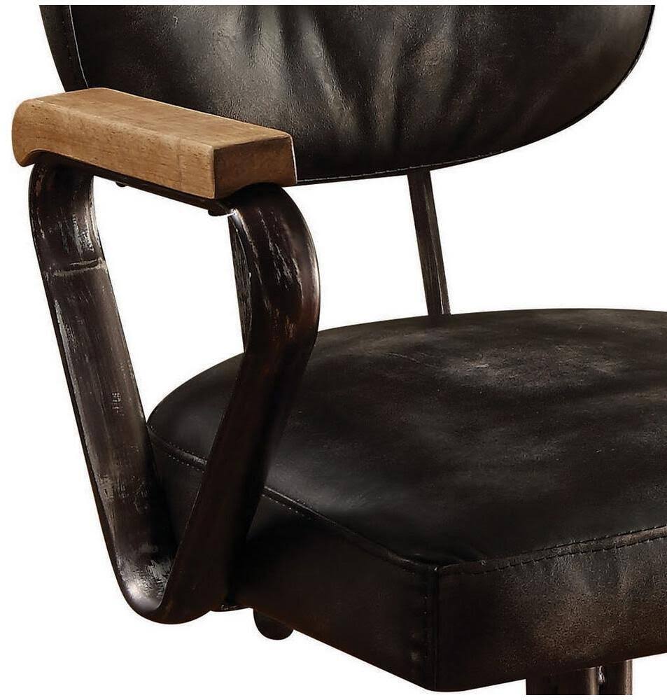 Vintage Black Leather Executive Office Chair F999345