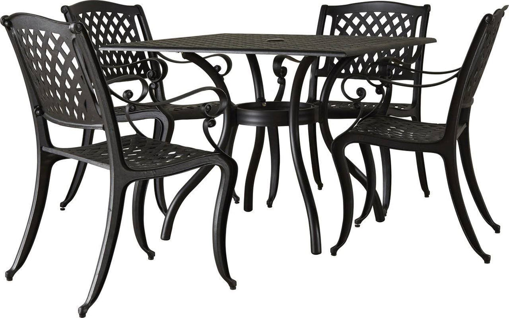 5 Piece Counter Height Metal Framed Dining Table Set E205