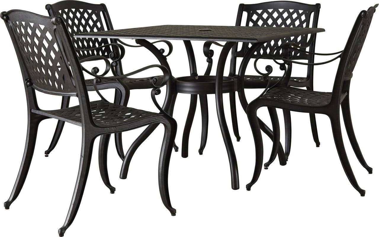 5 Piece Counter Height Metal Framed Dining Table Set E205