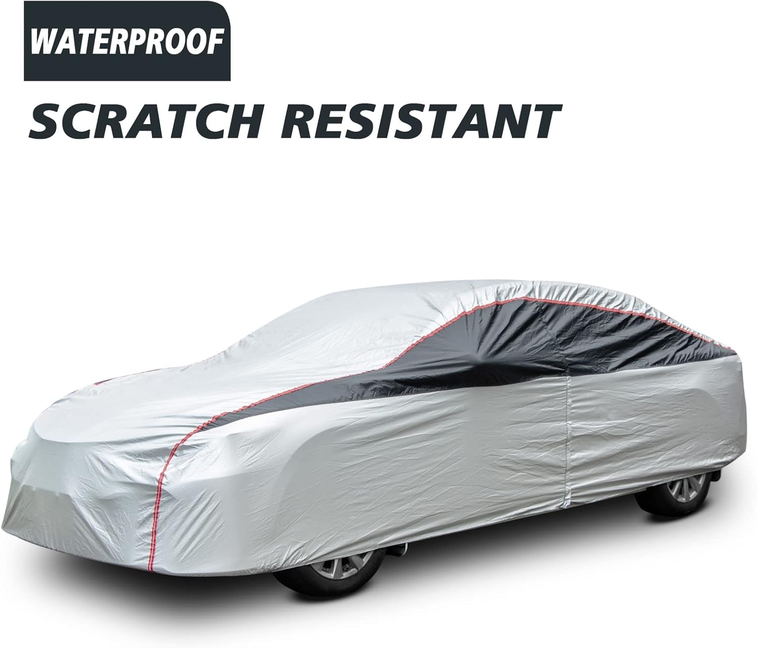 Waterproof All Weather Full Exterior Car Cover with Zipper for Sedan F26013