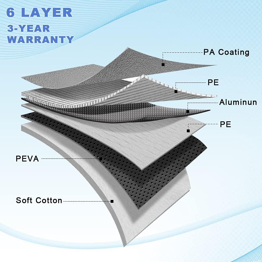 6 Layers Waterproof Car Cover 185 X 70 X 59 inches E772