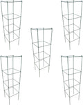 Green Square Folding Tomato Cage Plant Support Tower 12 inch by 46 inch, Pack of 5 Sets D532754