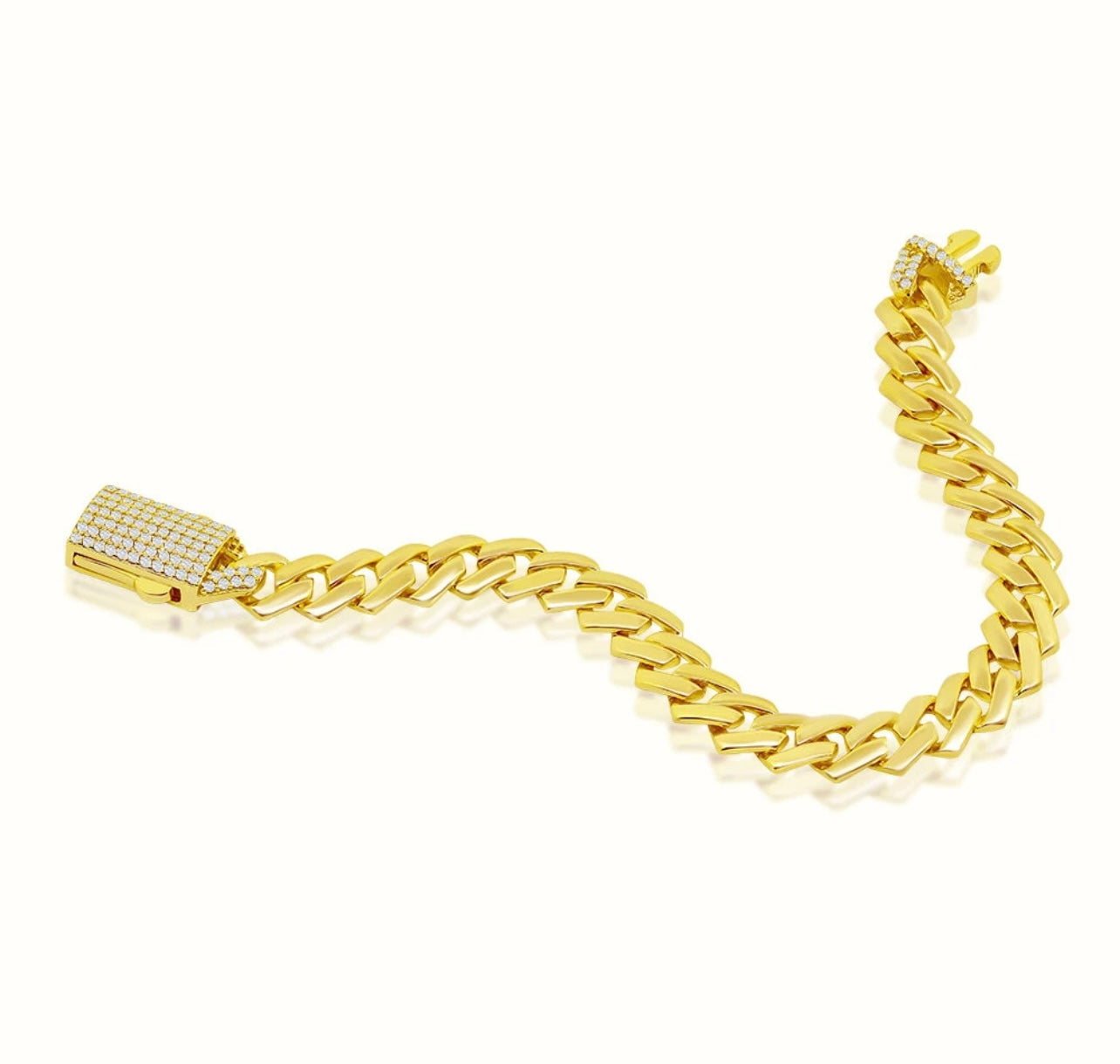925 Sterling Silver Miami Cuban Link Bracelet A3125