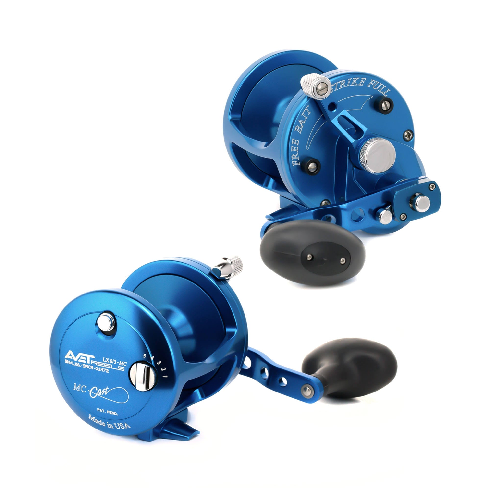 Blue 2-Speed Lever Drag Casting Reels W7017