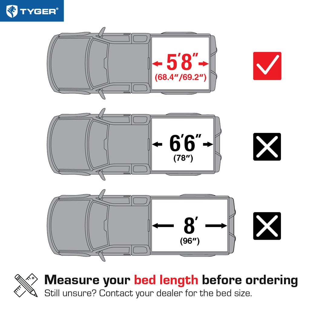 Soft Roll-up Truck Bed Tonneau Cover Vinyl H312770