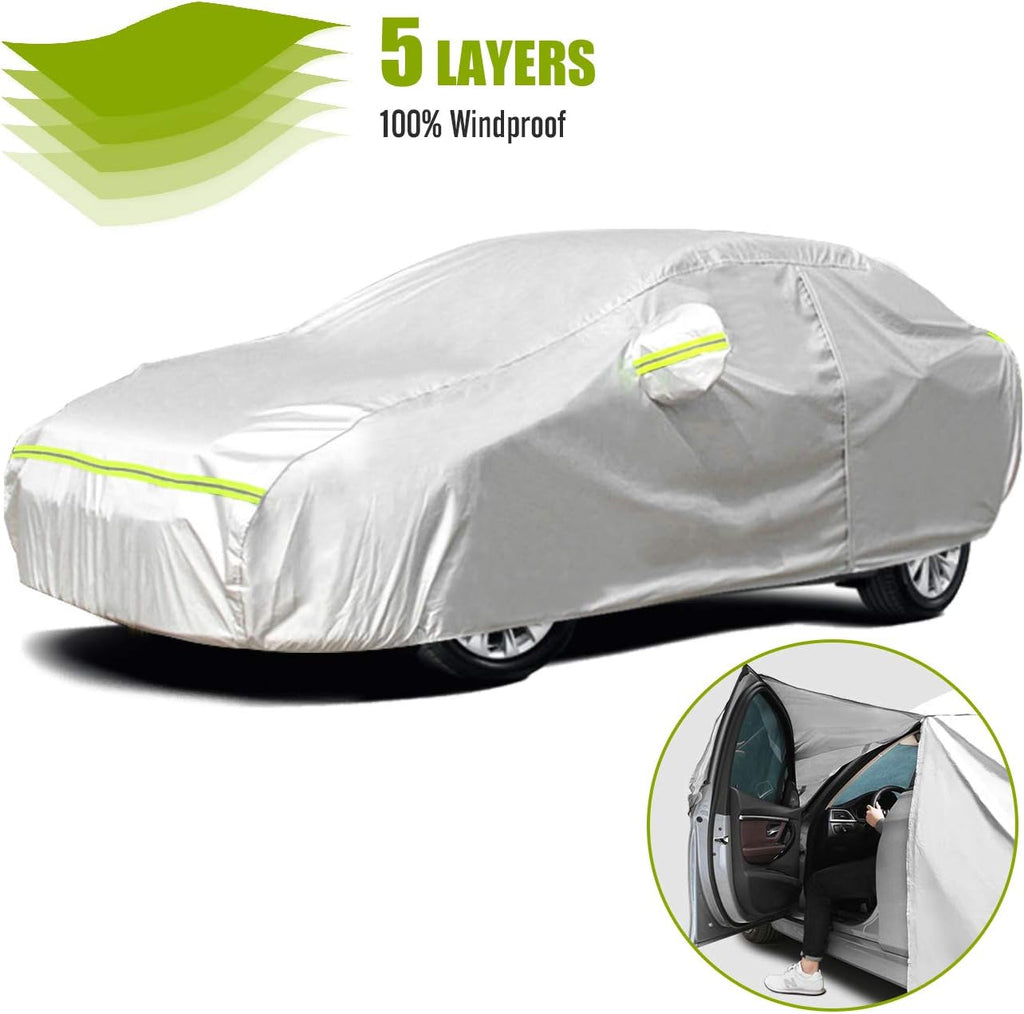 Car Cover SUV Cover 5 Layer Waterproof Windproof Dustproof Pack of 2 G739